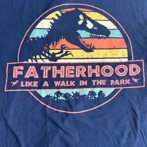 Dino Father Navy Graphic Tee